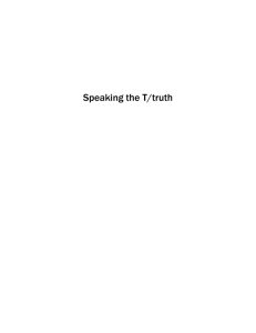 What is truth - University of Colorado Boulder
