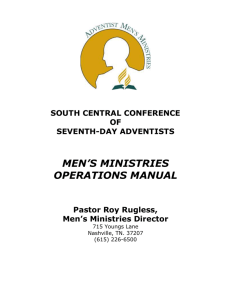 Men`s Ministries Operations Manual