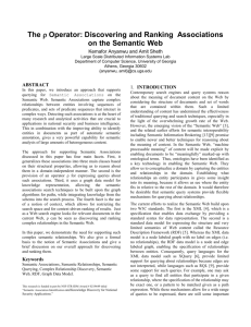 3.2 Semantic Associations - LSDIS