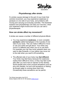 F16 PHYSIOTHERAPY AFTER STROKE