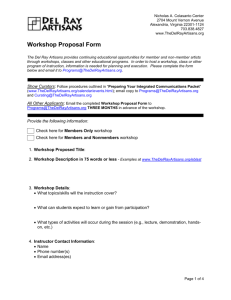 Workshop Proposal Form