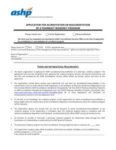APPLICATION FOR ACCREDITATION OR