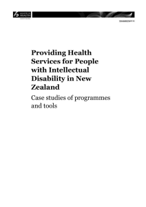Providing Health Services for People with Intellectual Disability