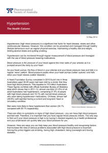 Hypertension - Pharmaceutical Society of Australia