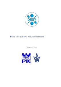 Beam test of novel ASICs and sensors