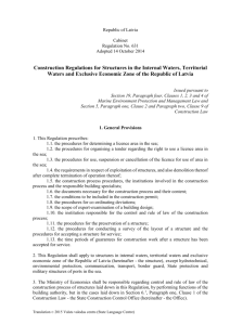 Construction Regulations for Structures in the Internal Waters