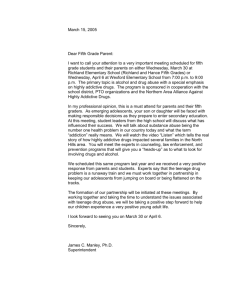 PTO 5th Grade Program Letter to Parents