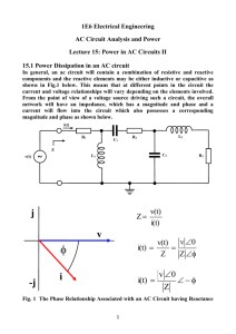 Lecture 15 Power in AC Circuits II