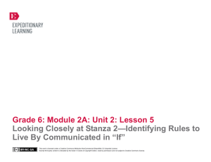 Grade 6 ELA Module 2A, Unit 2, Lesson 5