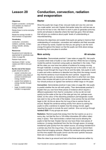 Booster lesson 20 Conduction Convection Radiation