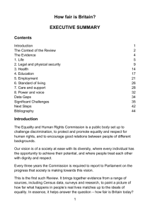 how fair is Britain - Equality and Human Rights Commission