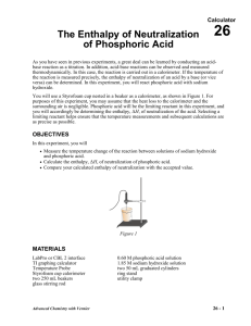 26 Phosphoric Acid Calc