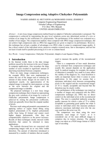 Image Compression using Adaptive Chebyshev Polynomials