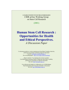 Human Stem Cell Research - Les Classiques des sciences sociales