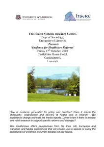 Evidence for Healthcare Reforms - Health Systems Research Centre