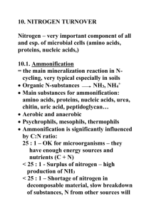 Aerobic products - NH3, CO2…. (Bacillus, Pseudomonas…)