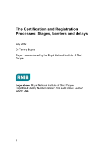 The Certification and Registration Processes - Full report