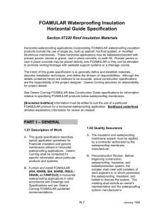 FOAMULAR Waterproofing Insulation Horizontal Guide Specification