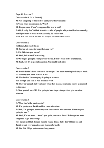Page 41. Exercise F. Conversation 1 [M = French] M: Are you going