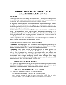 Airport Voluntary Commitments on Air Passenger Service