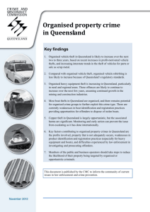 Organised property crime in Queensland