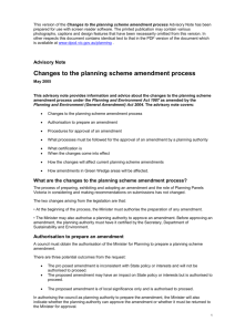 Changes to the planning scheme amendment process