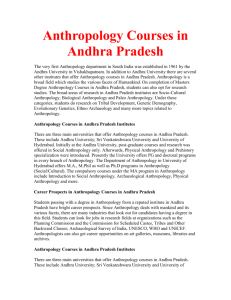 Anthropology Courses in Andhra Pradesh