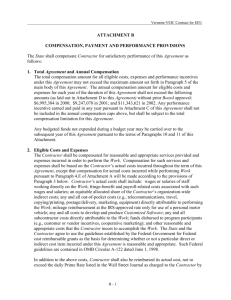 ATTACHMENT B: COMPENSATION AND