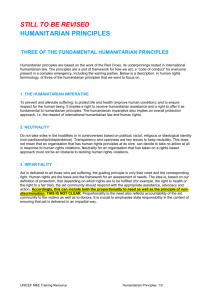 Humanitarian principles