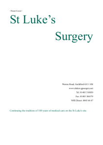St Luke`s Surgery Warren Road, Guildford GU1 3JH