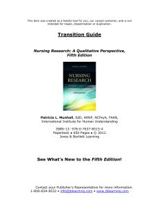 Transition Guide - Jones & Bartlett Learning