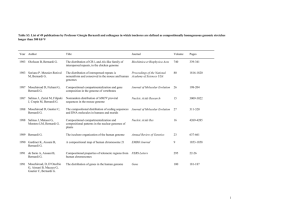 Table S3. List of 49 publications by Professor Giorgio Bernardi and