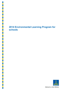 2014 Environmental Learning Program for schools