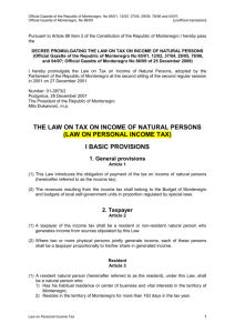 Law on Personal Income Tax