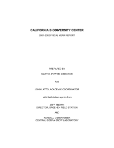 The California Biodiversity Center: understanding the diversity of