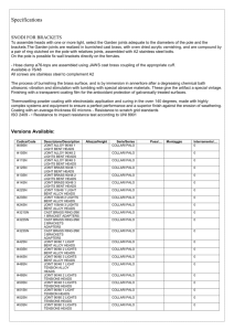 Specifications - Tagliafico Lighting