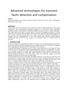 Advanced technologies for transient faults detection and