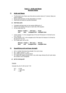 acids & bases - chemnotes.org.uk