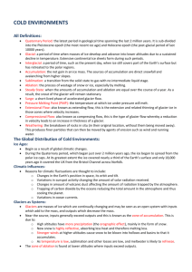 3. cold environments