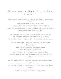 Mission`s New Frontier