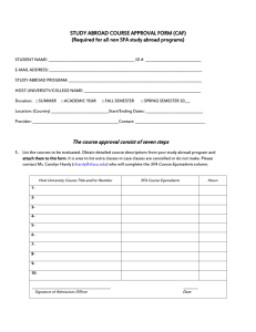 Course Approval Form