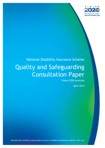 Quality and Safeguarding Consultation Paper April 2015