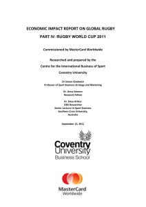 The Economic Impact Report on Global Rugby: Part IV