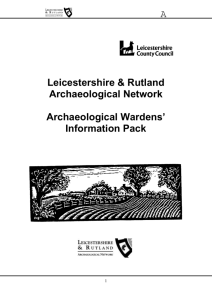introduction to the leicestershire and rutland archaeological network