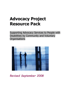 Advocacy Project Resource Pack