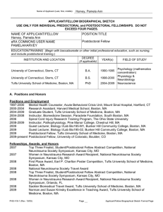 PHS 416-1Applicant-FellowBiosketch (Rev.10/05), Applicant/Fellow