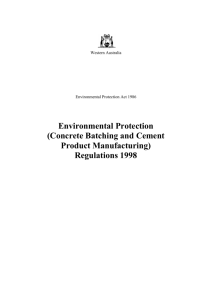 Environmental Protection (Concrete Batching and Cement Product