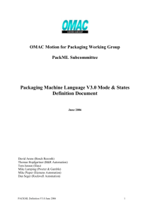 PackML Definition Document
