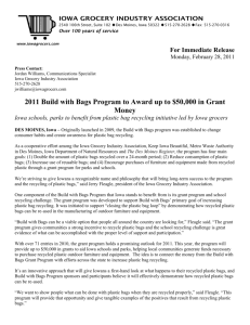 Build with Bags Program to Award up to $50000 in Grant Money