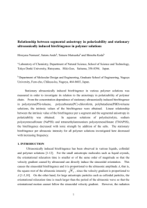 Relation of the polarizability of the segment to ultrasonically induced